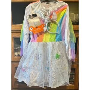 Hyde & Eek Girls Light Up Twinkle Stars Unicorn Dress Up Costume Girls Large NWT